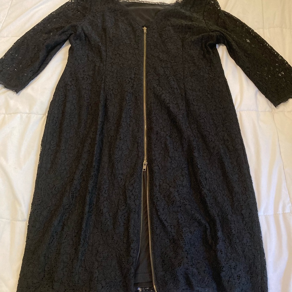 Adrianna Papell Black Lace Dress Size 16W